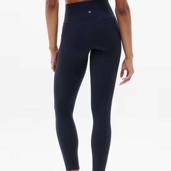 Athleta Black and blue Tight pant and crop top set with Subtle Pattern - Picture 5 of 11